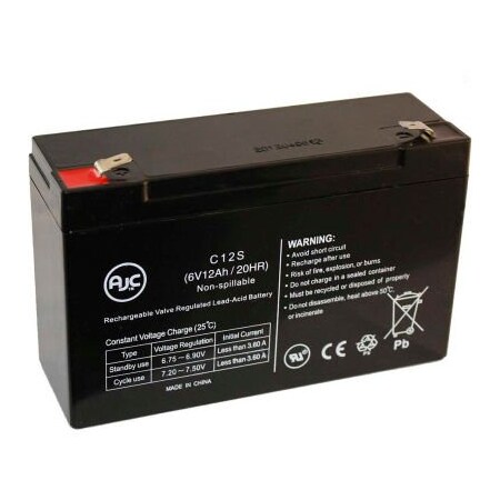 Battery Clerk AJC Lithonia ELB0610/12 6V 12Ah Alarm Battery ELB0610/12-Lithonia-6V-12Ah-A